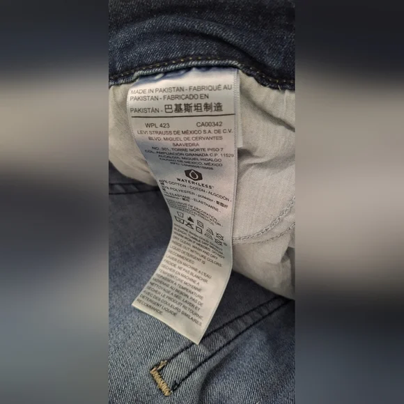 Signature Levi Strauss Mid Rise Bootcut Blue Denim Jeans Sz 35 X 32 Western Rode - Picture 4 of 9